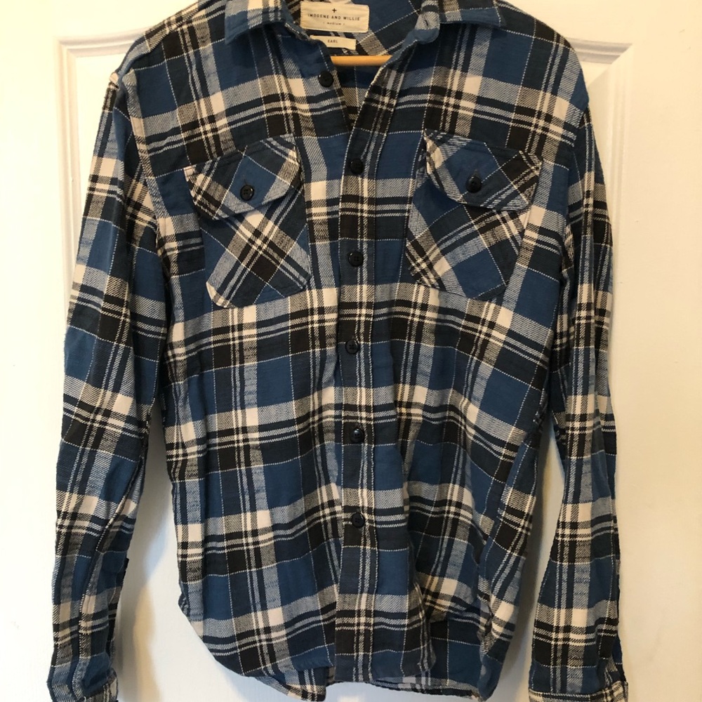 Imogene+Willie Men’s Medium Earl Plaid Button Down Shirt